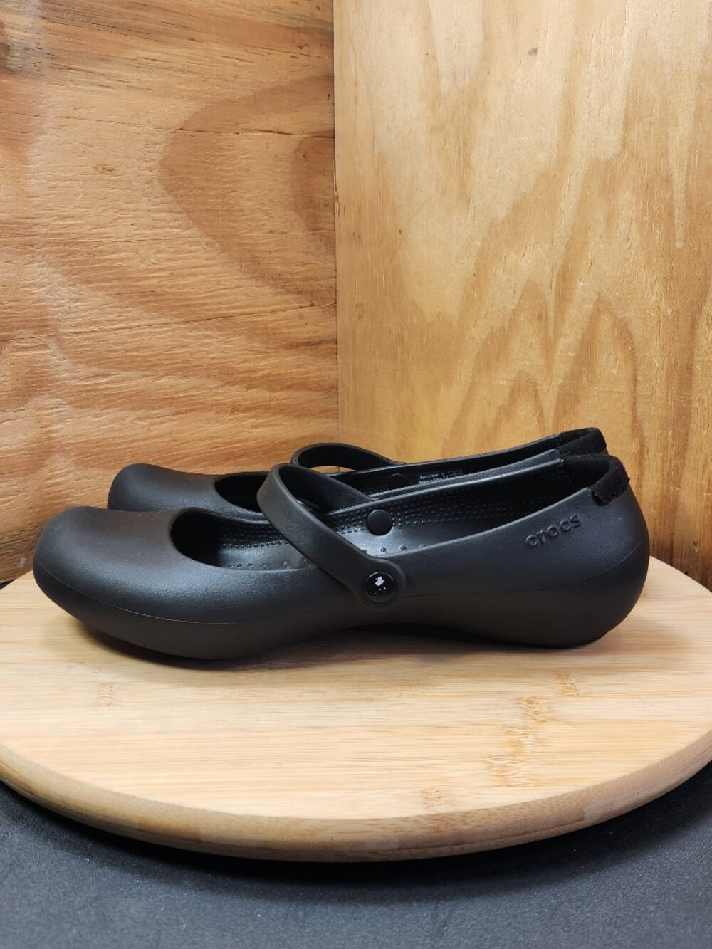 Crocs Alice Work Womens Black Mary Jane Ballet Flat Shoes Size 8 - Picture 4 of 9